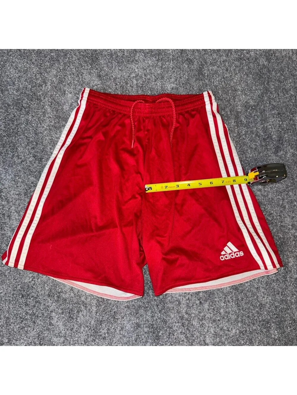 Adidas Red Athletic Shorts Mens MD Vtg y2k 90s Rare